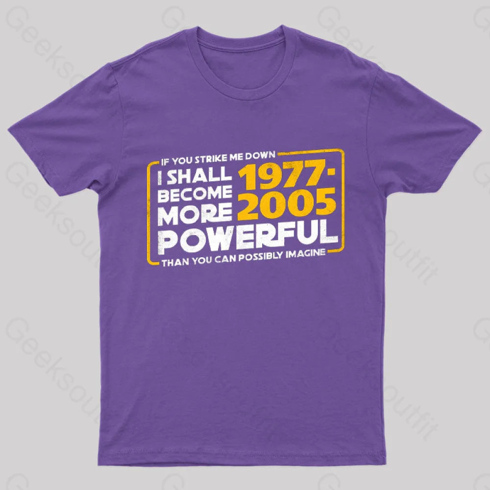 I Shall Become More Powerful T-Shirt Purple / S