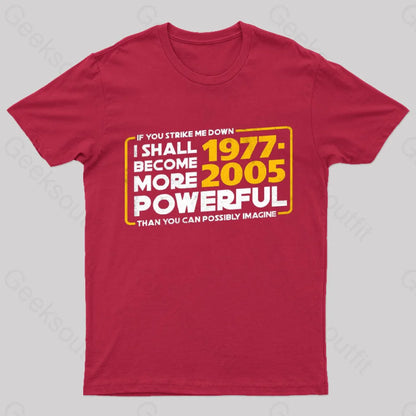 I Shall Become More Powerful T-Shirt Red / S