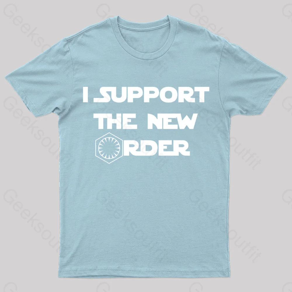 I Support The New Order Nerd T-Shirt Light Blue / S