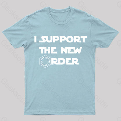 I Support The New Order Nerd T-Shirt Light Blue / S