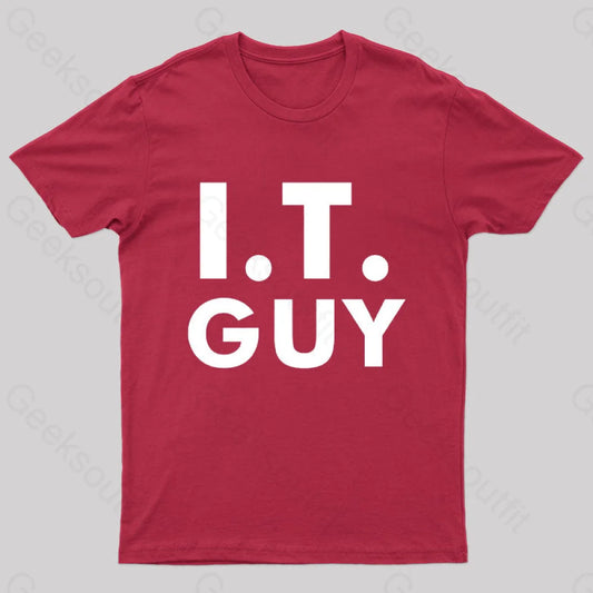 I.t. Guy Geek T-Shirt Red / S