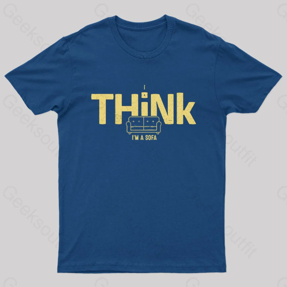 I Think I’m A Sofa Geek T-Shirt Navy / S