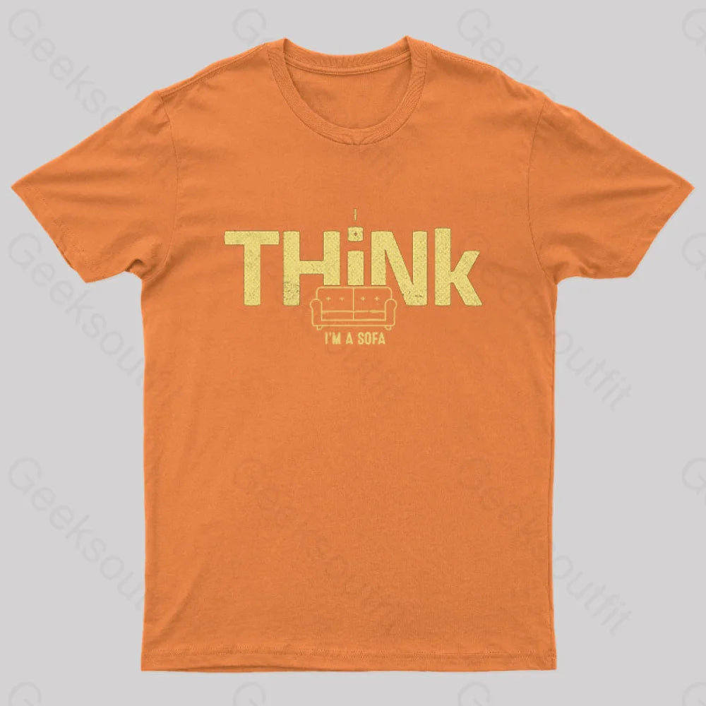 I Think I’m A Sofa Geek T-Shirt Orange / S