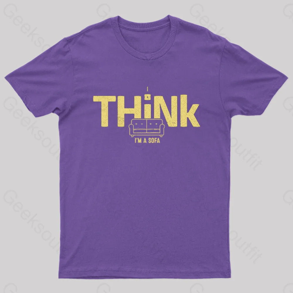 I Think I’m A Sofa Geek T-Shirt Purple / S