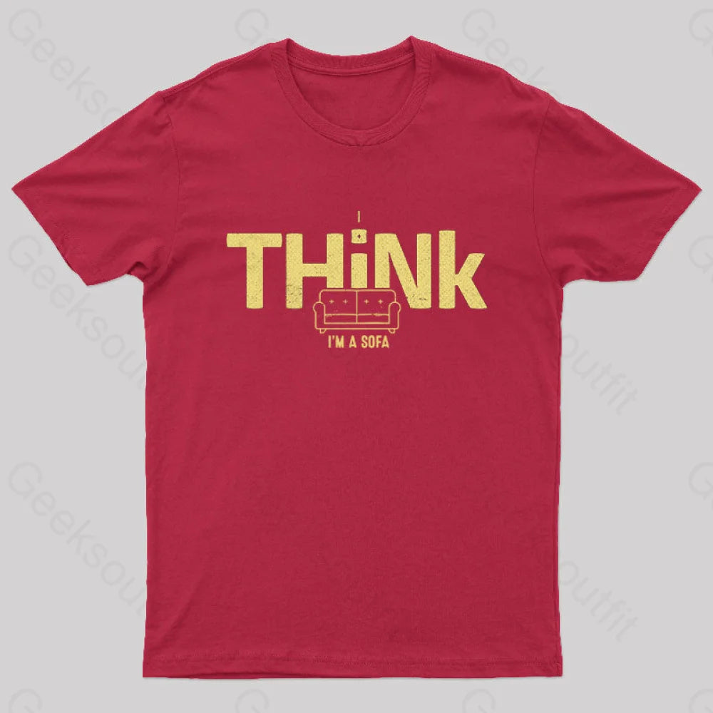 I Think I’m A Sofa Geek T-Shirt Red / S