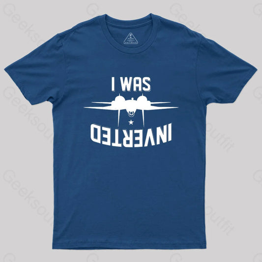 I Was Inverted T-Shirt Navy / S