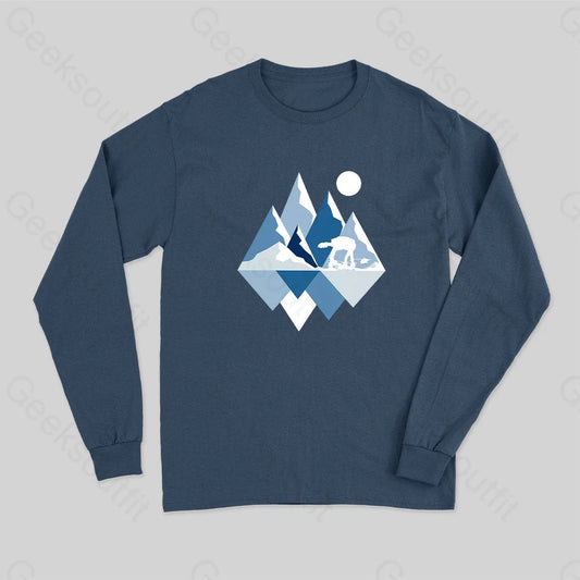 Ice Planet View Long Sleeve T-Shirt Navy / S