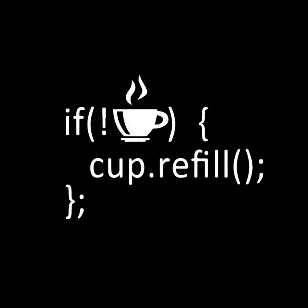 If Coffee Empty Then Refill Cup Nerd T-Shirt