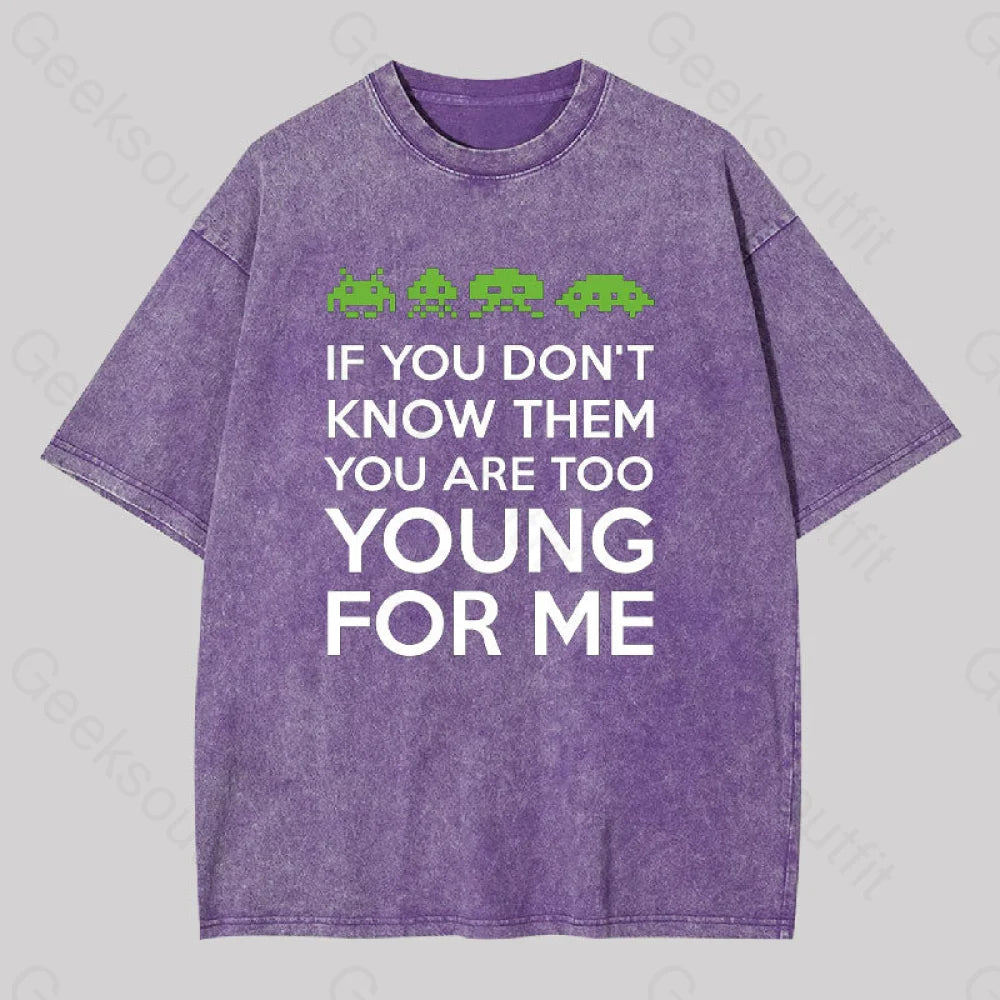 If You Don’t Know Them Washed T-Shirt Purple / S