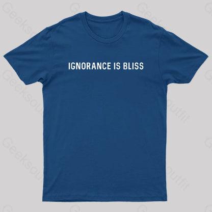 Ignorance Is Bliss Nerd T-Shirt Navy / S