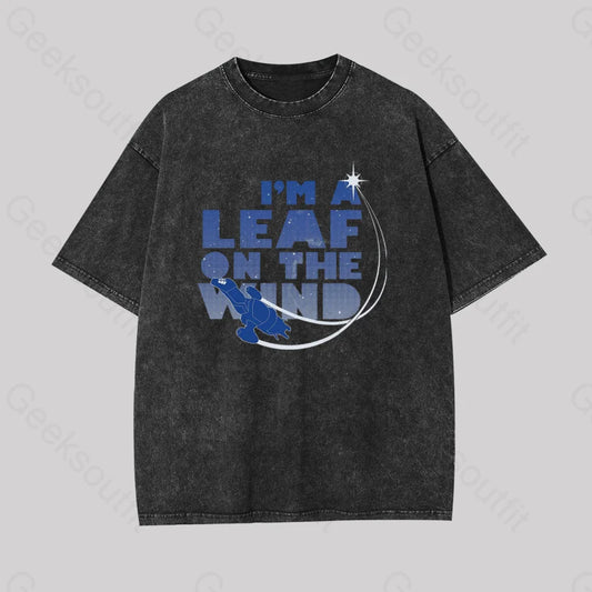 I’m A Leaf Geek Washed T-Shirt Black / S