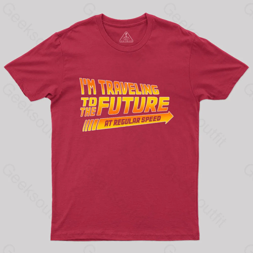 I’m A Time Traveler Too! T-Shirt Red / S