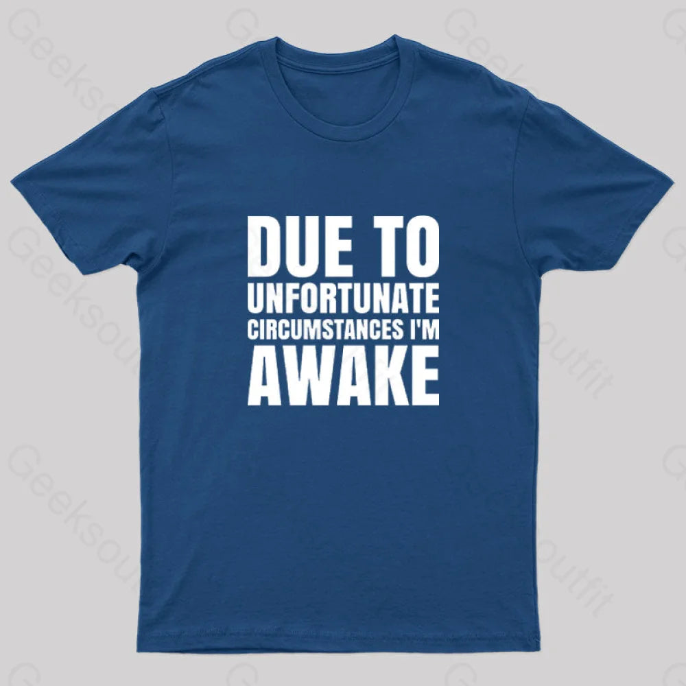 I’m Awake Nerd T-Shirt Navy / S