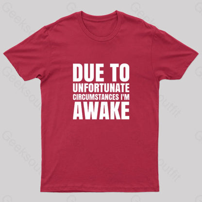 I’m Awake Nerd T-Shirt Red / S