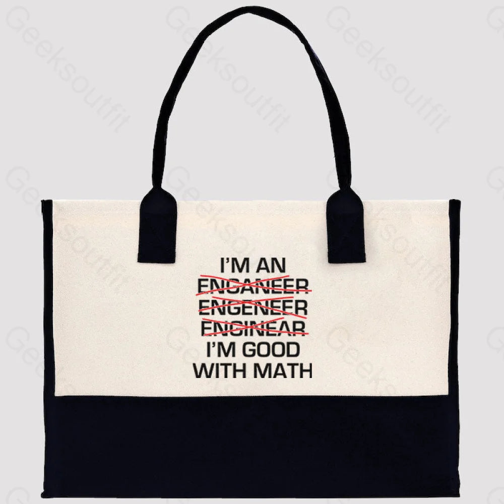 I’m Good With Math Cotton Tote Bag