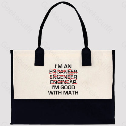 I’m Good With Math Cotton Tote Bag