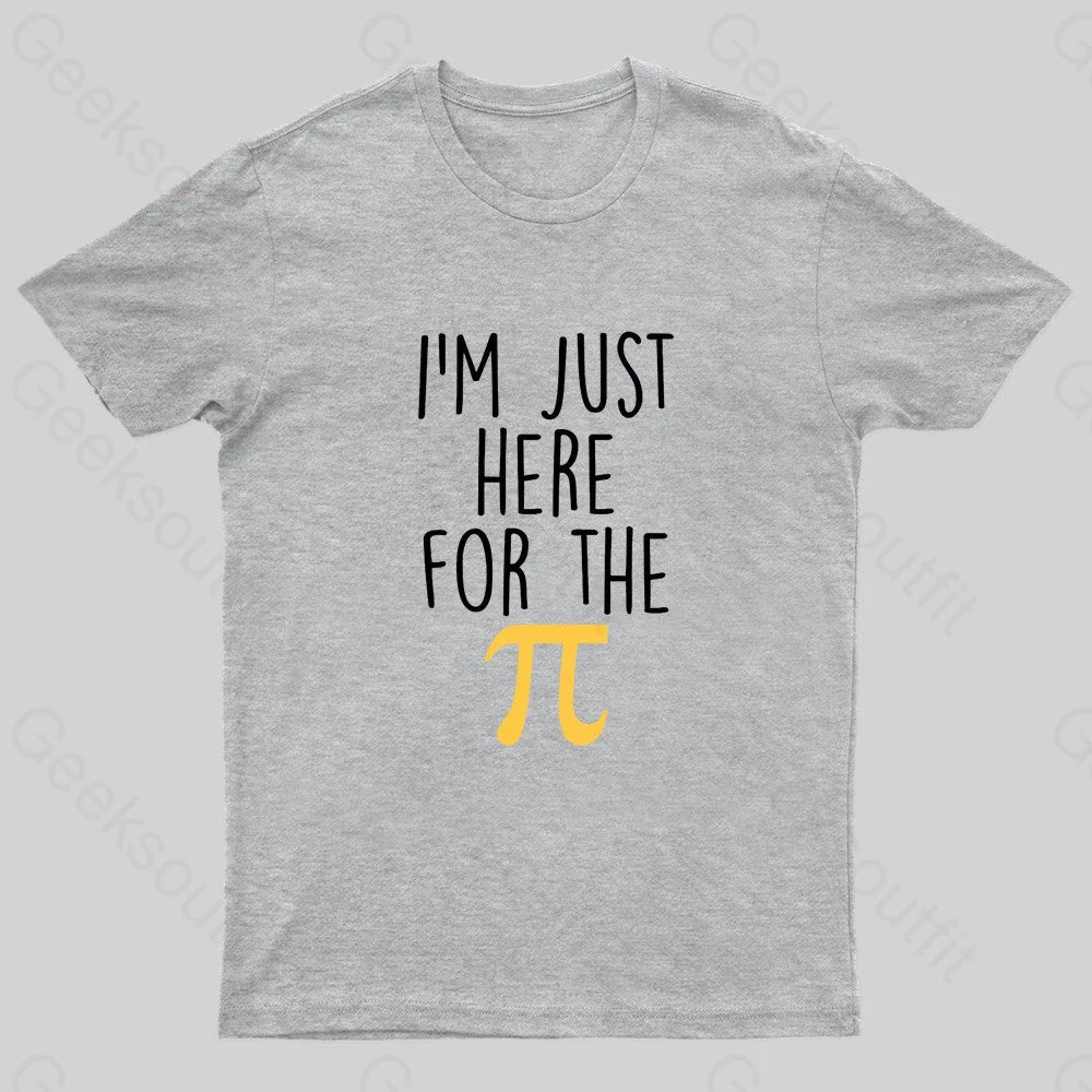 I’m Here For The Pi Geek T-Shirt Grey / S