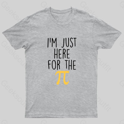 I’m Here For The Pi Geek T-Shirt Grey / S