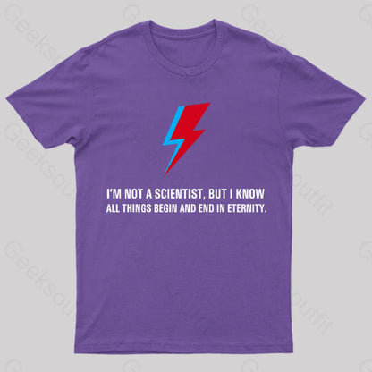 I’m Not A Scientist The Man Who Fell To Earth T-Shirt Purple / S Yc