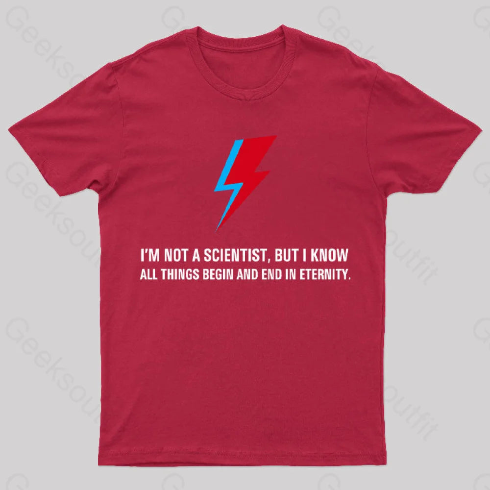 I’m Not A Scientist The Man Who Fell To Earth T-Shirt Red / S Yc