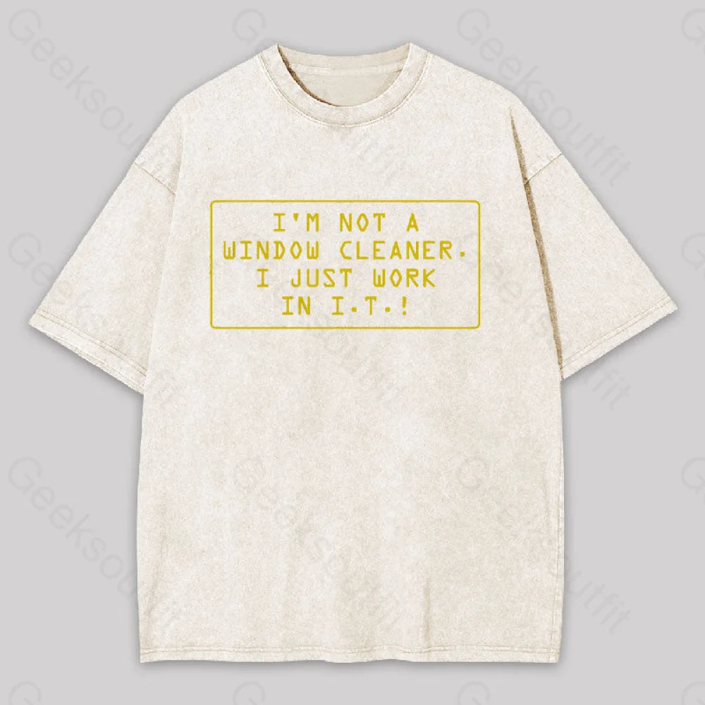 I’m Not A Window Cleaner Washed T-Shirt Apricot / S