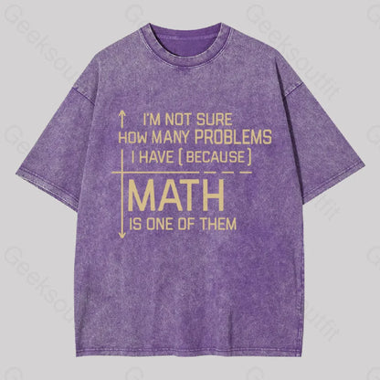 I’m Not Sure How Many Questions I Have Geek Washed T-Shirt Purple / S