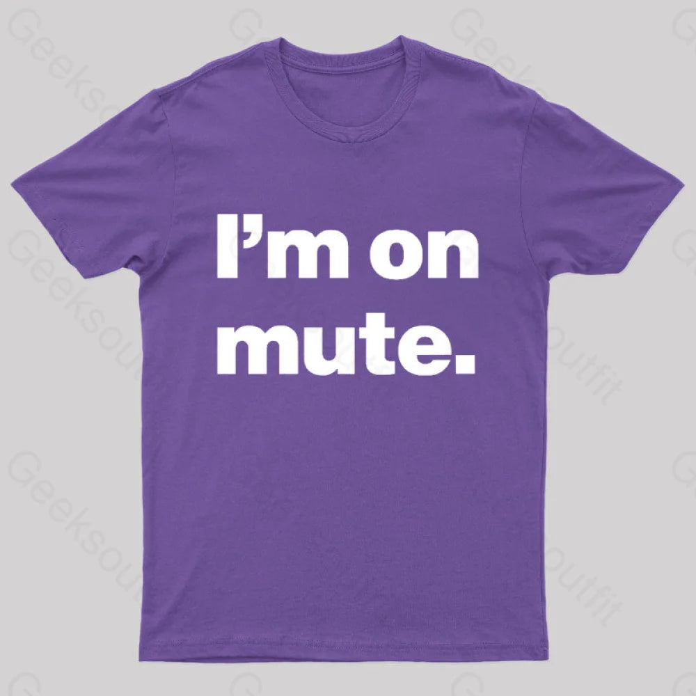 I’m On Mute Nerd T-Shirt Purple / S