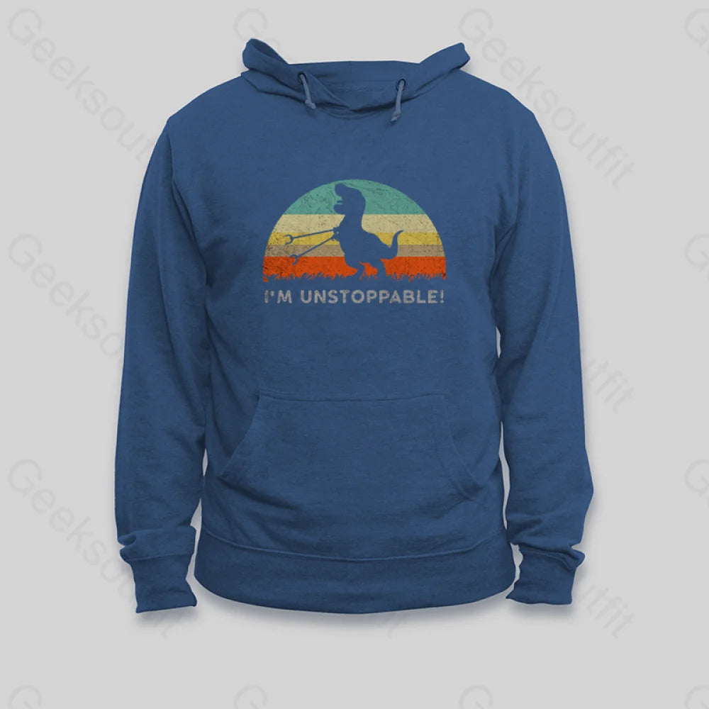 I’m Unstoppable T-Rex Hoodie Dark Blue / S