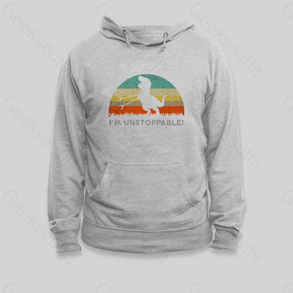 I’m Unstoppable T-Rex Hoodie Grey / S