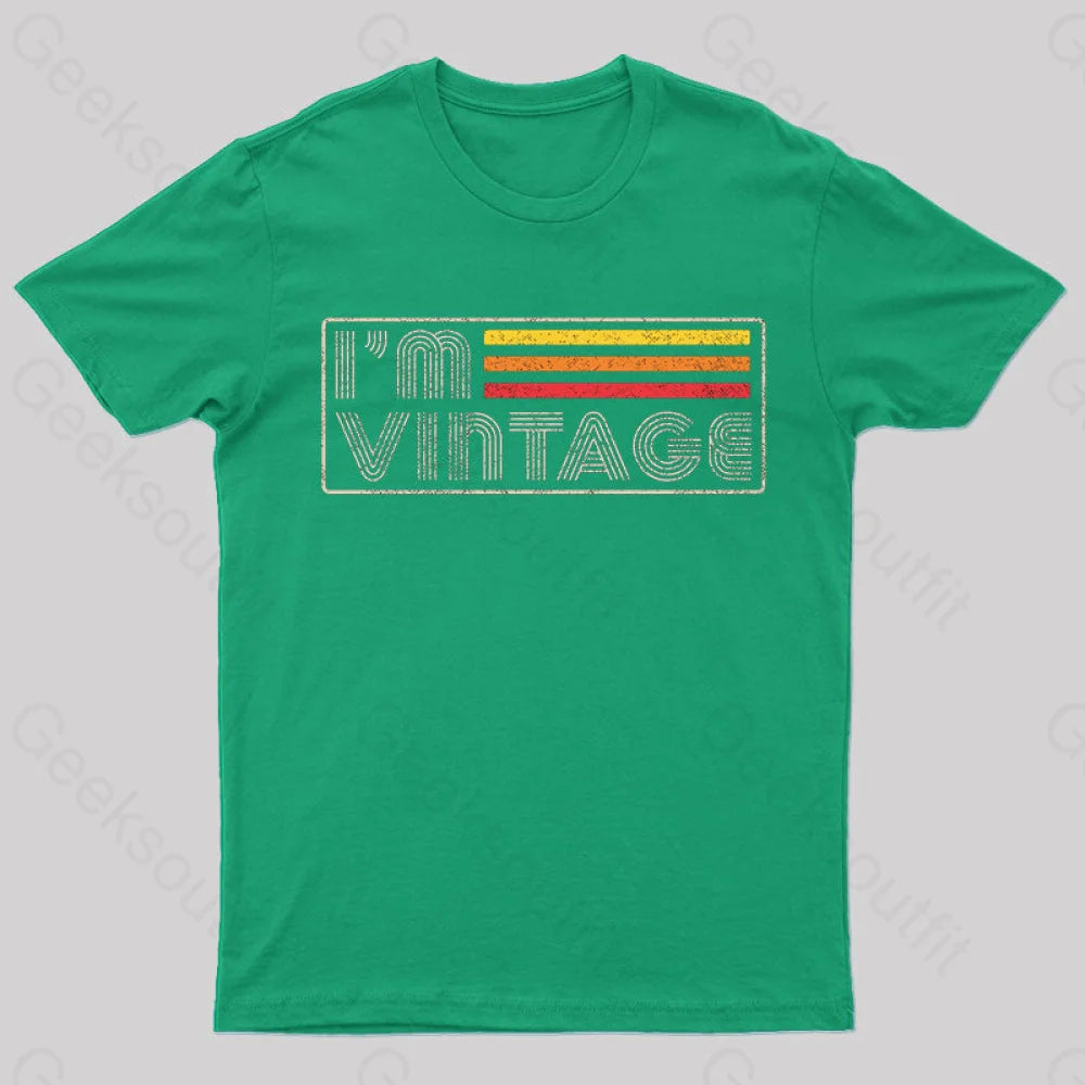 I‘m Vintage Geek T-Shirt Green / S