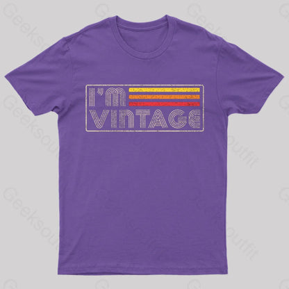 I‘m Vintage Geek T-Shirt Purple / S