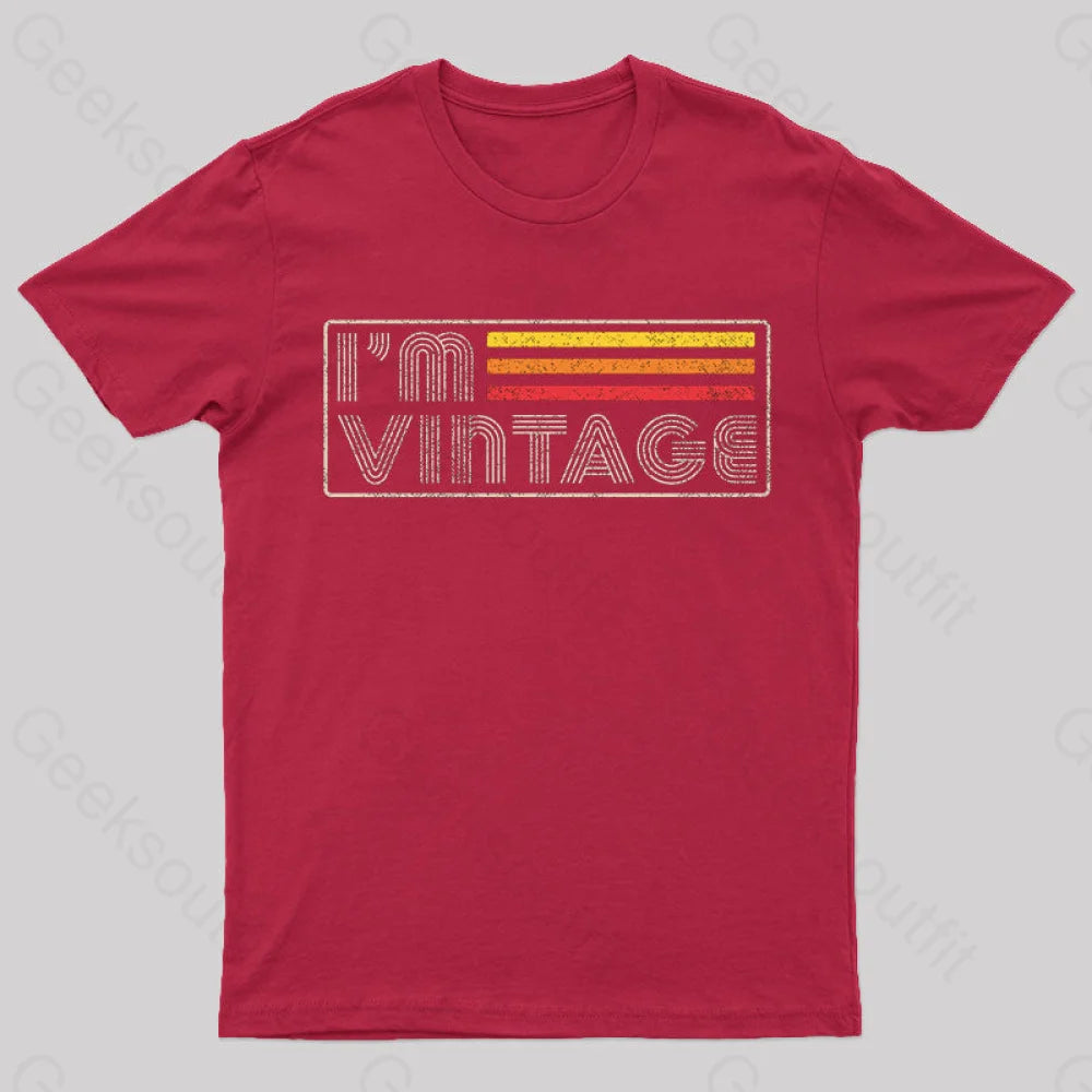 I‘m Vintage Geek T-Shirt Red / S