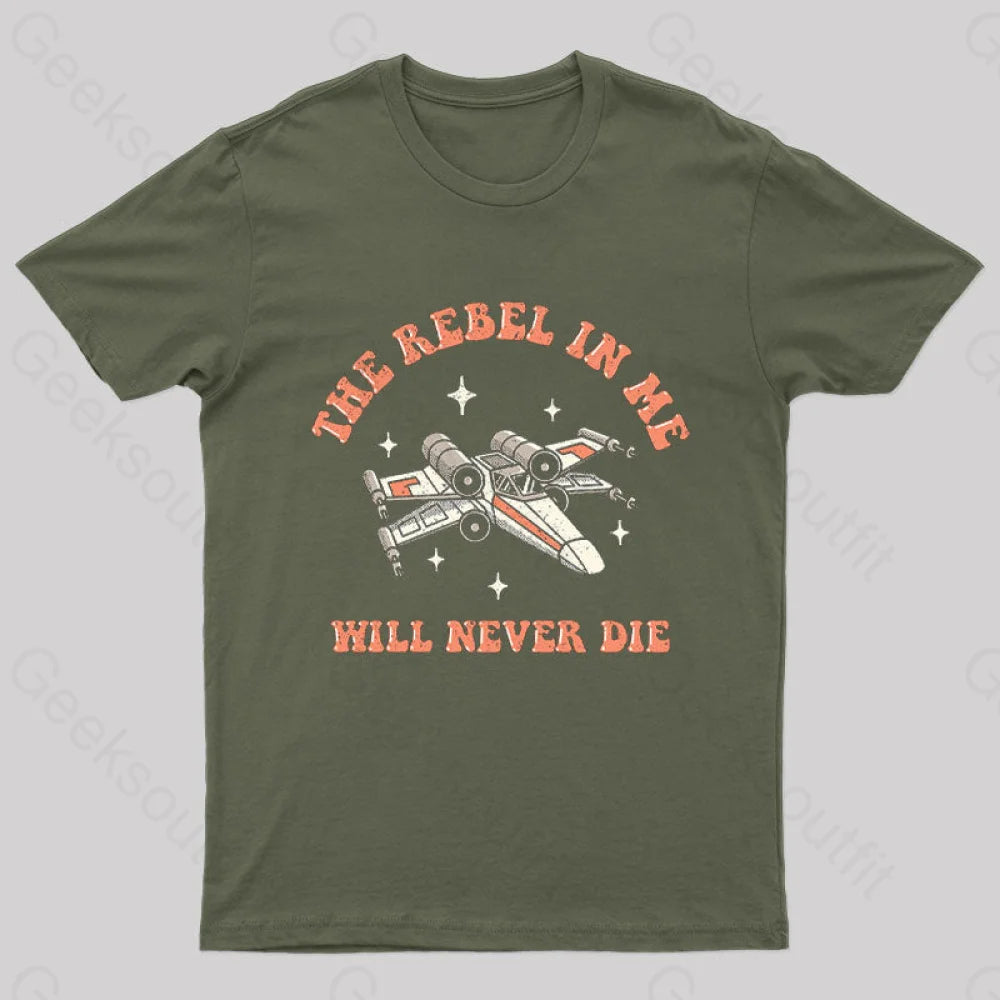 Immortal Rebel Nerd T-Shirt Army Green / S