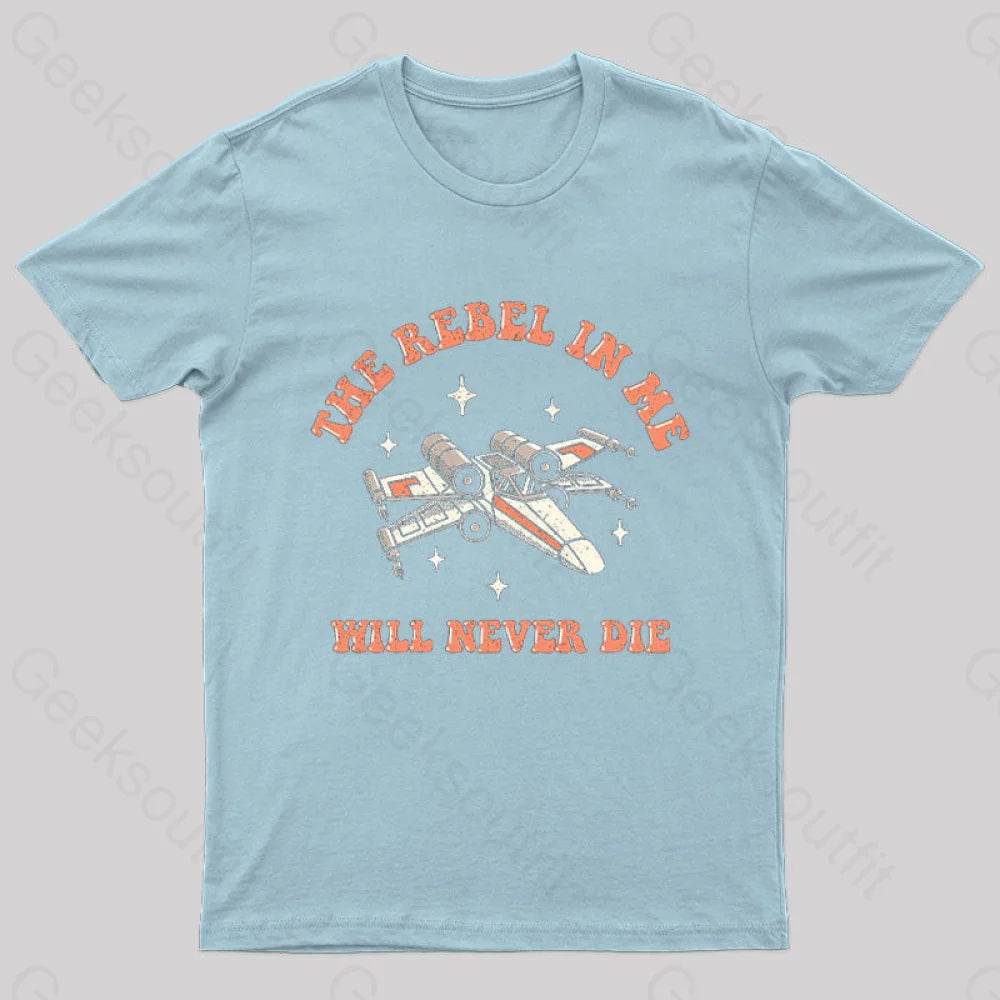 Immortal Rebel Nerd T-Shirt Light Blue / S