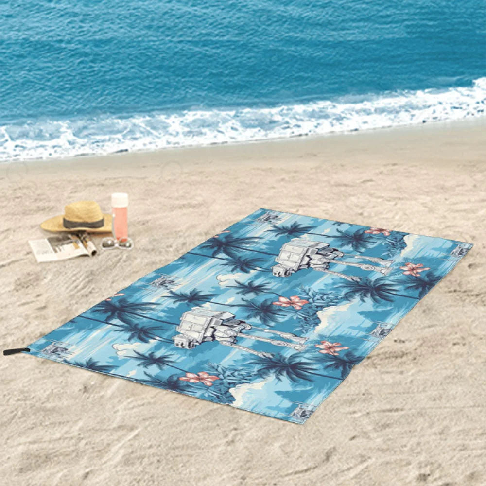 Imperial Walker Blue Hawaiian Quick Drying Beach Towel 27.5*55In