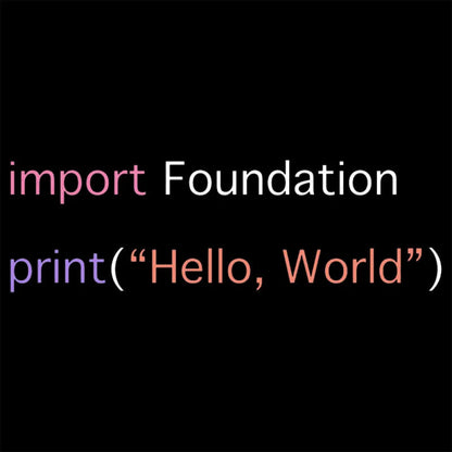 Import Foundation Print Hello World Geek T-Shirt