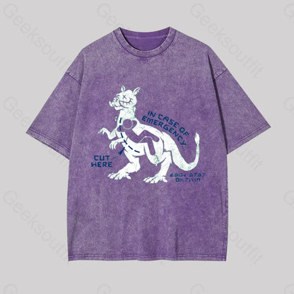 In Case Of Emergency Geek Washed T-Shirt Purple / S