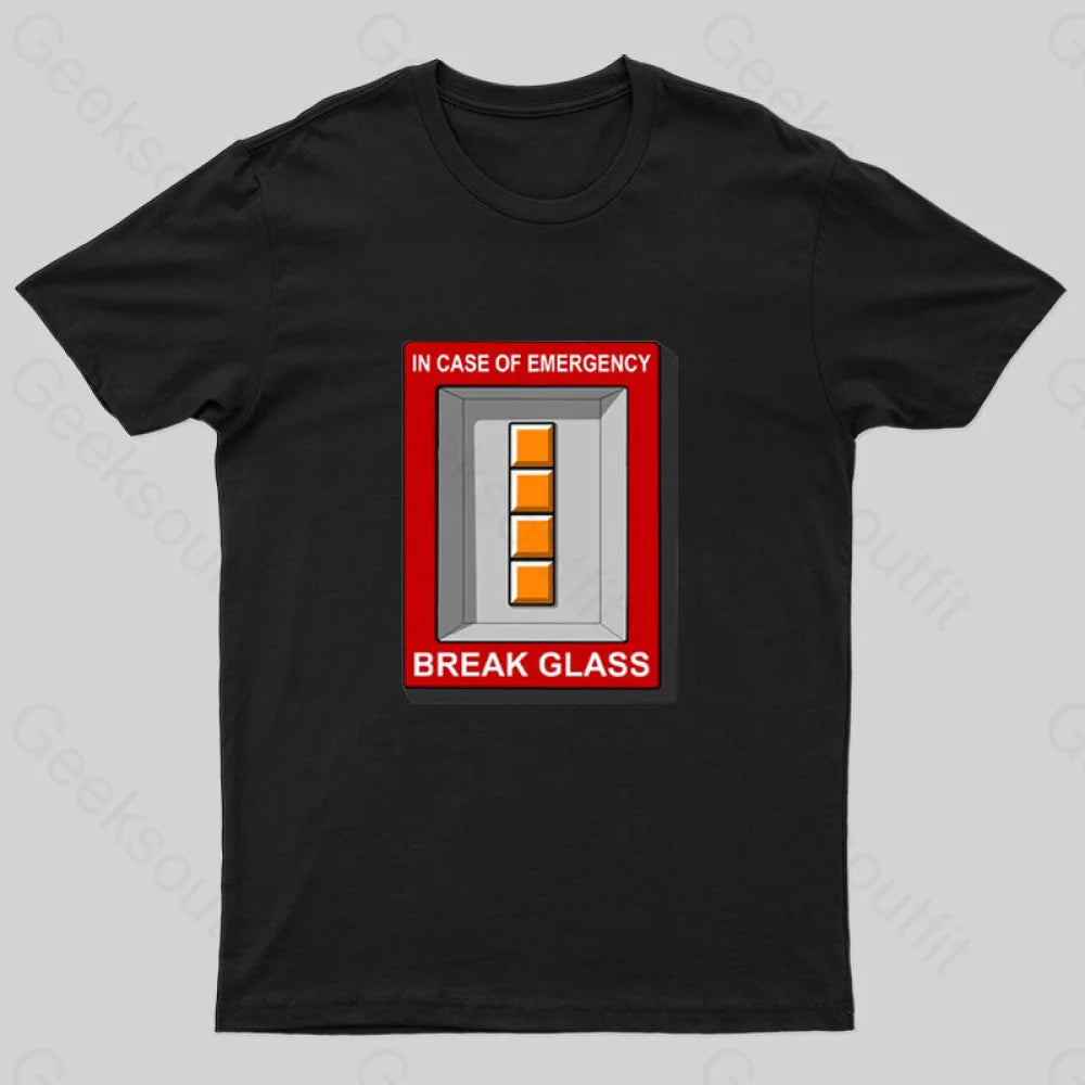 In Case Of Emergency Nerd T-Shirt Black / S