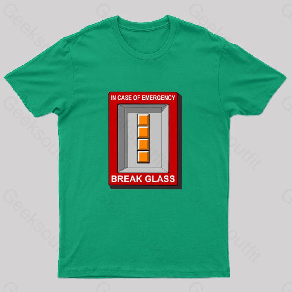 In Case Of Emergency Nerd T-Shirt Green / S