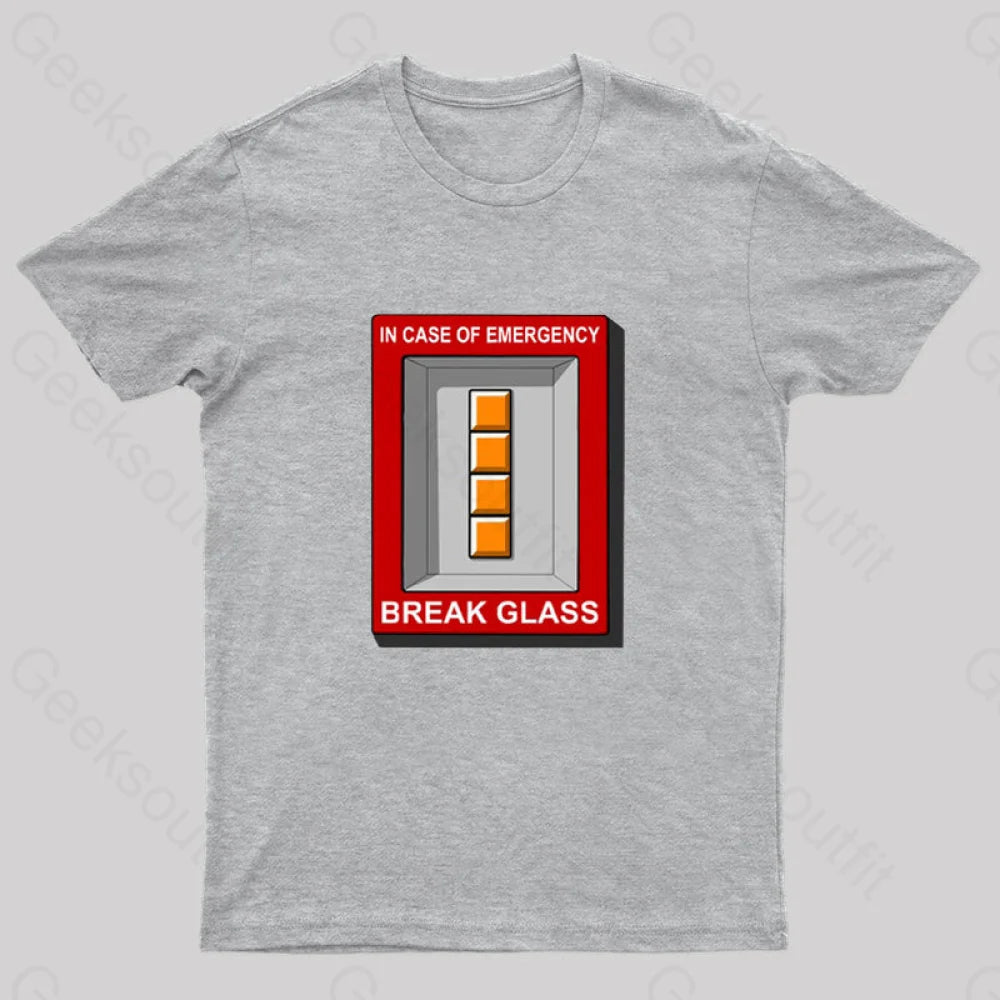 In Case Of Emergency Nerd T-Shirt Grey / S