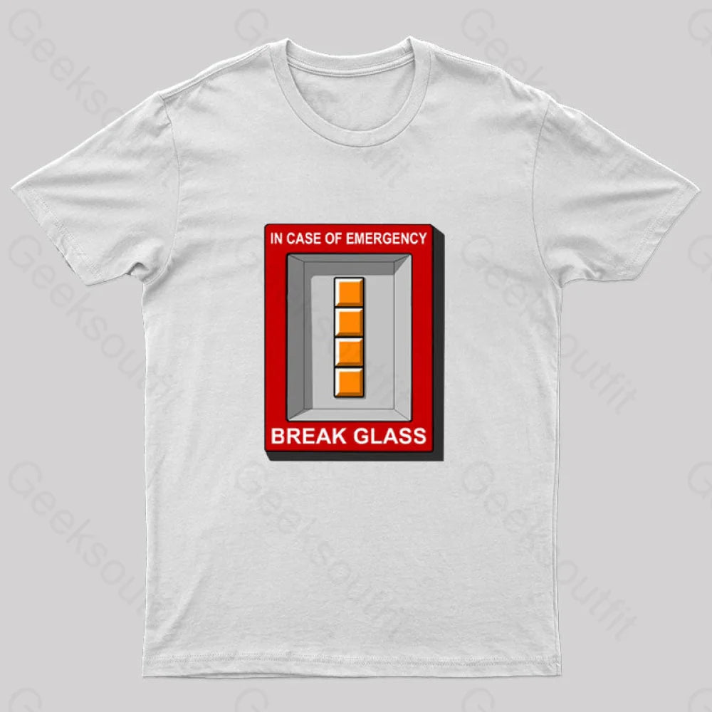 In Case Of Emergency Nerd T-Shirt White / S