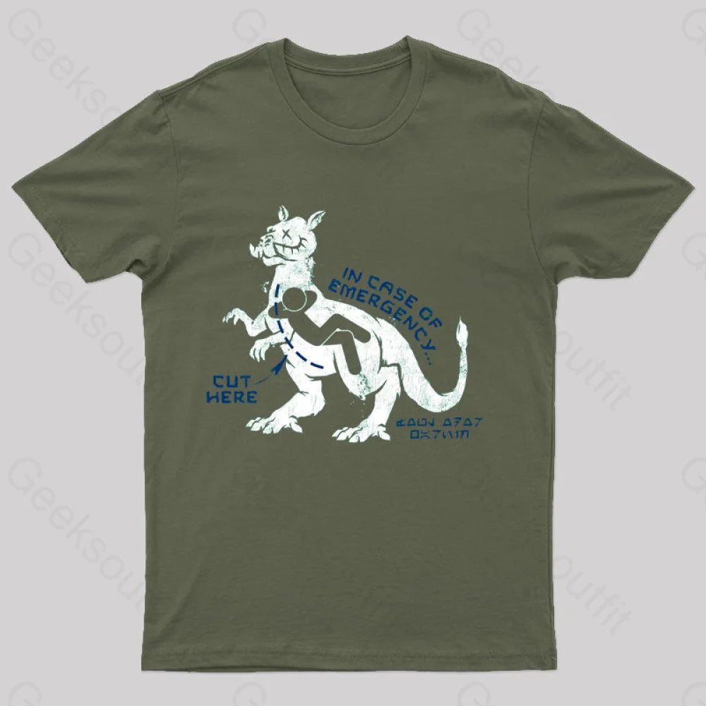 In Case Of Emergency T-Shirt Army Green / S