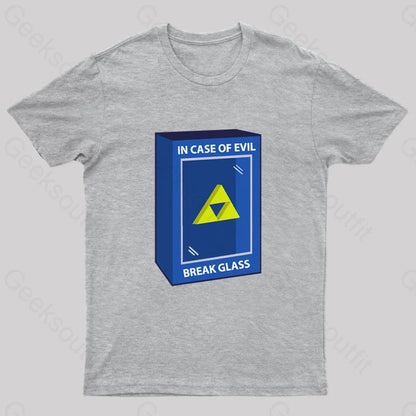 In Case Of Evil Nerd T-Shirt Grey / S