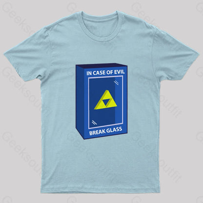 In Case Of Evil Nerd T-Shirt Light Blue / S