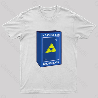 In Case Of Evil Nerd T-Shirt White / S