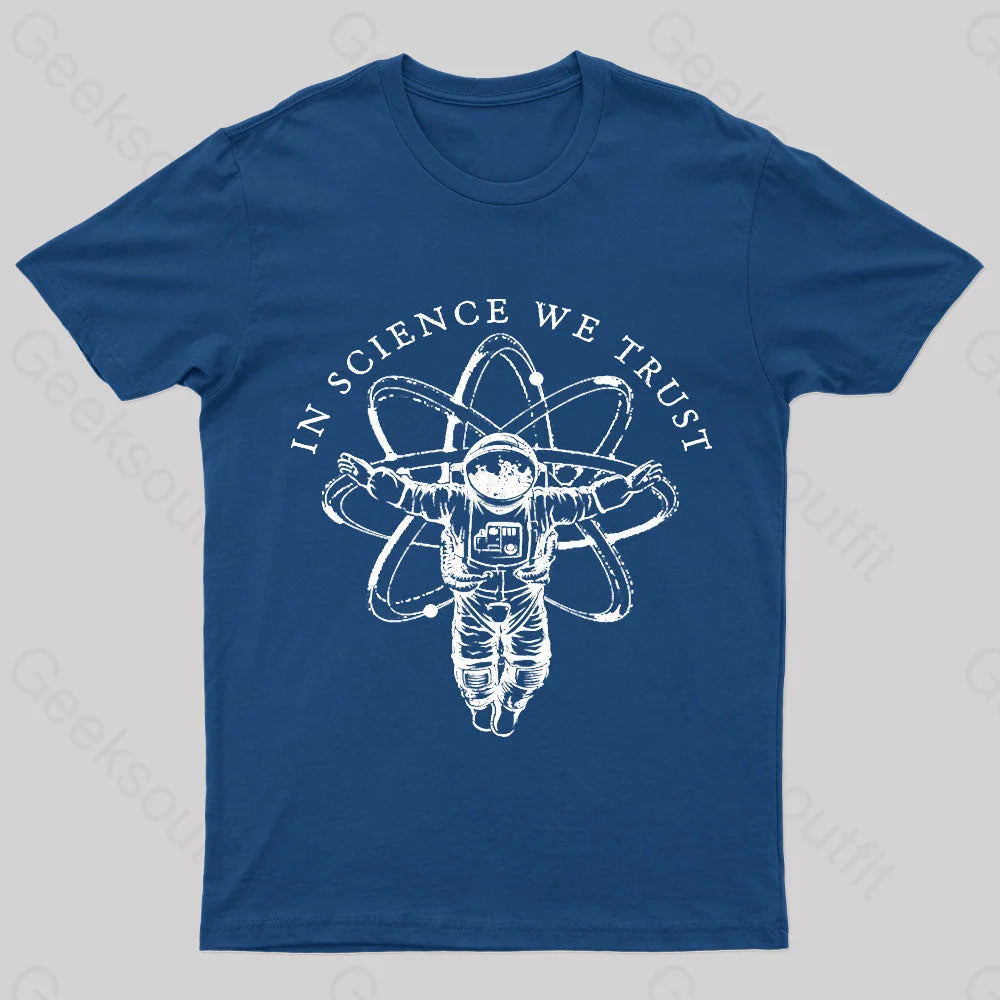 In Science We Trust Nerd T-Shirt Navy / S