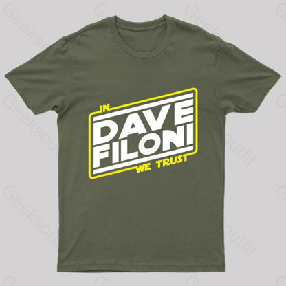 In We Trust Dave Filoni Geek T-Shirt Army Green / S