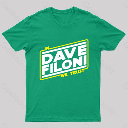 In We Trust Dave Filoni Geek T-Shirt Green / S