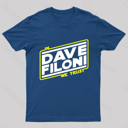 In We Trust Dave Filoni Geek T-Shirt Navy / S