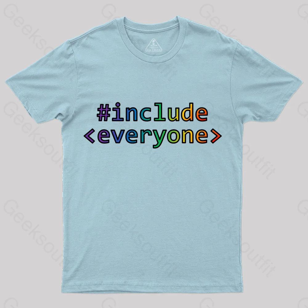 Include Everyone Nerd T-Shirt Light Blue / S